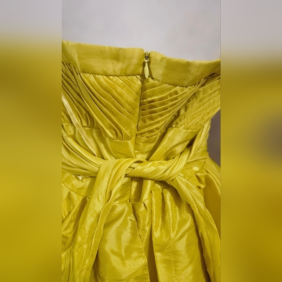 JESSICA SIMPSON Citronelle Yellow Strapless Tiered Ruffle Sequin Dress.Sz 11 NWT - Picture 15 of 16